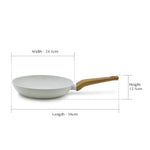 Bergner Naturally Forged Aluminum 24cm Frypan, Marble Non-Stick Coating, Less Oil Use, Scratch Resistant Frying Pan, Durable, Soft Touch Handle, Easy to Clean - Induction Bottom, Free Non-Woven Trivet