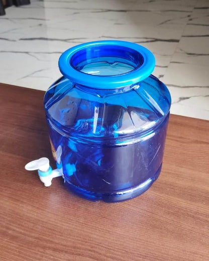 Water Dispenser Bottle Jar Plastic Water Dispenser Bottle, 10 L, Set of 1, Blue
