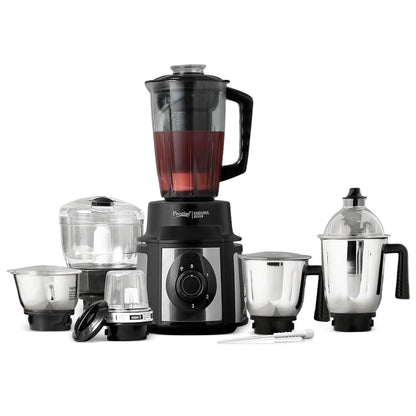 Prestige Endura 1000W Mixer Grinder 6 Jars (Black & Silver)