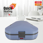 Jaypee Plus Tripot Electric Lunch Box with 3 Removable Stainless Steel Containers 250 ml x3 with Power Cord |Air Vent on Lid |Leakproof Silicon Seal|LED Indicator |Shockproof | Blue