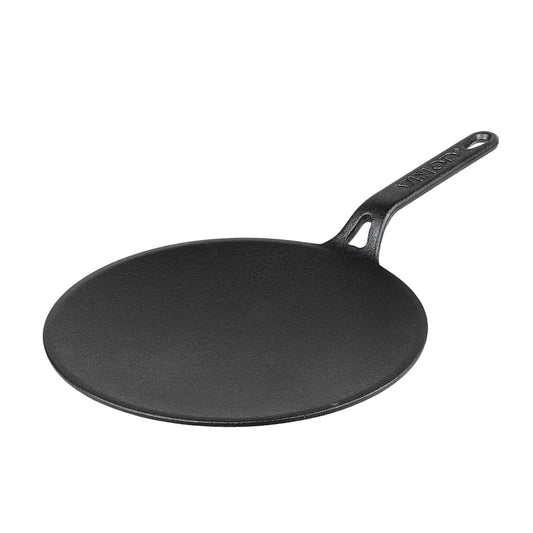 Vinod Legacy Cast Iron Roti Tawa 26 Cm | Pre-Seasoned Chapati/Phulka Tawa with Handle | Rust-Proof, Toxin-Free, Naturally Stick Free | Pure Cast Iron | Gas Compatible