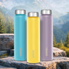 Borosil 1L Apex 3pc Stainless Steel Made in India Water Bottle Set | Leak-Proof, Odour-Free, Powder Coated Bottles | Fridge Safe | Blue, Yellow, Lavender | 1 Year Warranty
