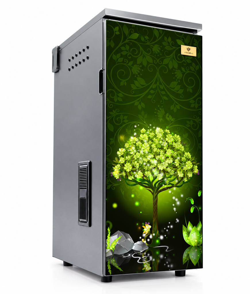 HOMA Elite Smart Atta Chakki with IoT Wi-Fi Connectivity, Toughened Glass Front, Talky Voice Feature & Auto-Clean Technology-Orchid