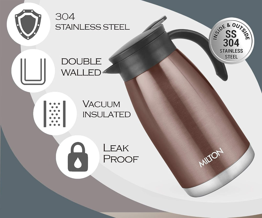 Milton Bistro 1100 Thermosteel Carafe, 1000 ml, Brown