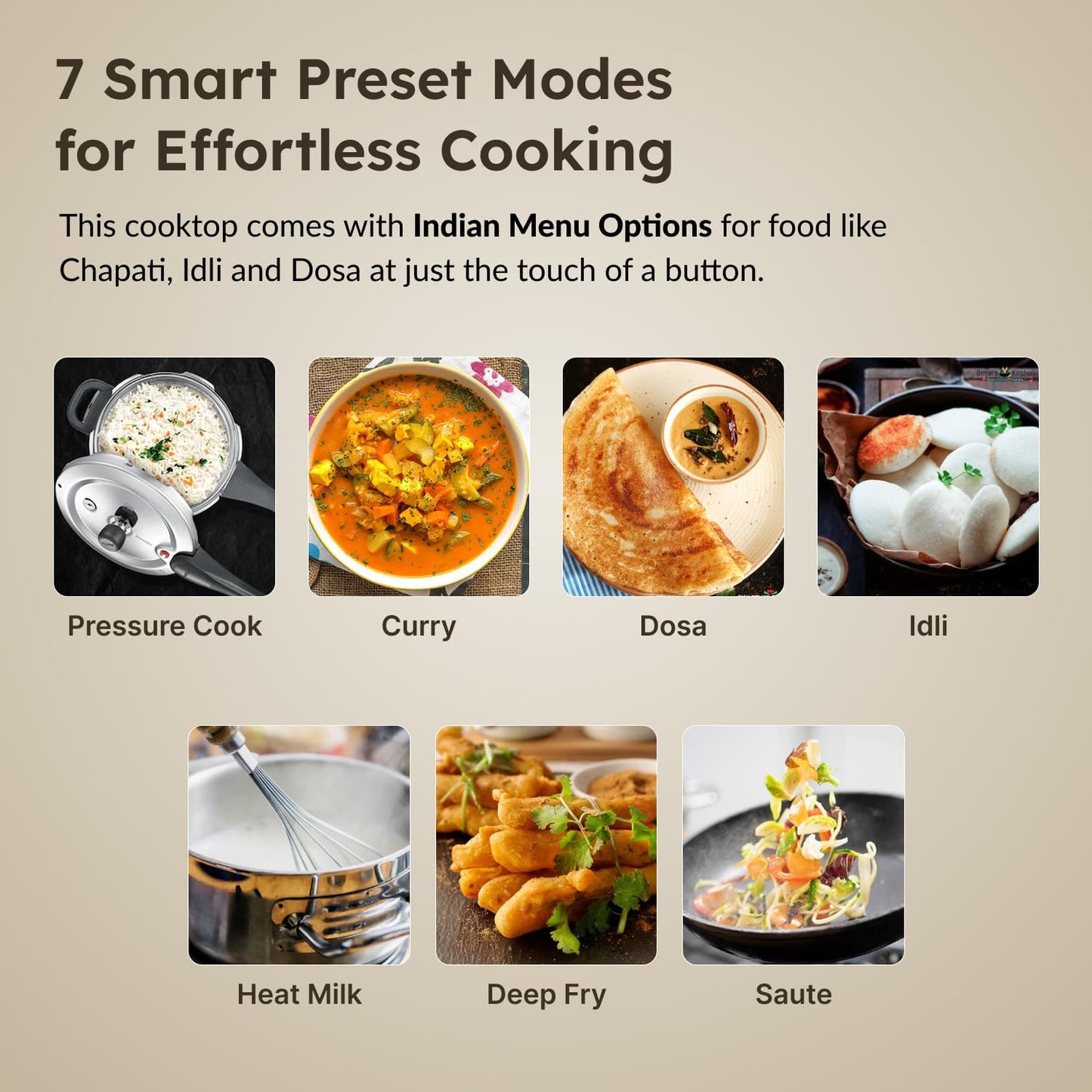Prestige PIC 15.0 Plus 1900 Watts Induction Cooktop | 4KV Surge Protection | 7 Preset Indian Menu Options with Timer | Touch Button | Easy to Clean | Black | 1Y Warranty | BIS