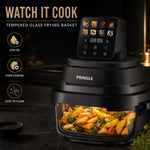 Pringle AirClear Glass Air Fryer 5.5L | Dual Bowl | 1500W | 8 Cooking Modes, 5.5 L total capacity with 4 L + 1.5 L glass bowls for flexible cooking and serving