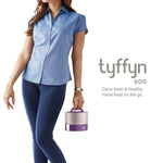 VAYA TYFFYN Lunch Box for Kids for School, Polished Stainless Steel Tiffin Box Without BagMat, 600ml Insulated Tiffin Box for Office for Men with 2 Containers, Hot Lunch Box for Boys, Purple