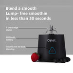 Oslet HydraMax 360W Portable Blender 700ml | 22,000 RPM | 6000mAh Battery (35+ Blends) | 6 Stainless Blades | Fast Charging | BPA-Free | Waterproof | Multi-Purpose for Smoothies, Shakes & Baby Food