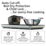 Hawkins Futura Dual Hob Induction Cooktop, 3600-W, Auto Cut-off, Child Lock, Intelligent Boil-Dry Protection, 20 Power Settings, Black (FIC2A1)
