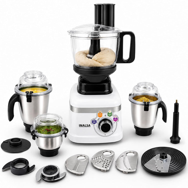 INALSA Mixer Grinder + food Processor|900W|7 Yr Warranty On Motor|Triton FP