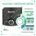 Skyline Multi-Purpose Electric Kettle with Steamer and Egg Boiler, 1.5L, 600W, Temperature Control, VTL-9091 (Black)
