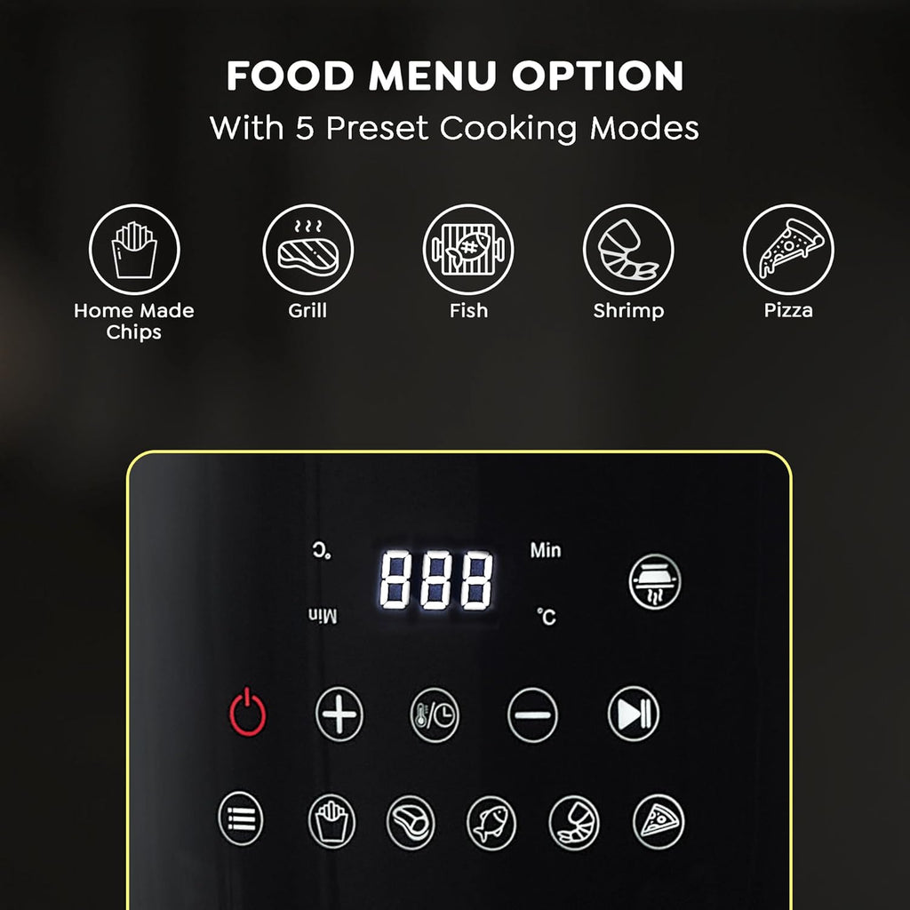 Prestige Air Flip All-In-One 4.5 Litre Air Fryer| Air Frying and Grilling with a Flip| 5 Preset Menu| Air Fryer Mode and Grill Mode|360 View Glass Air Fryer Basket