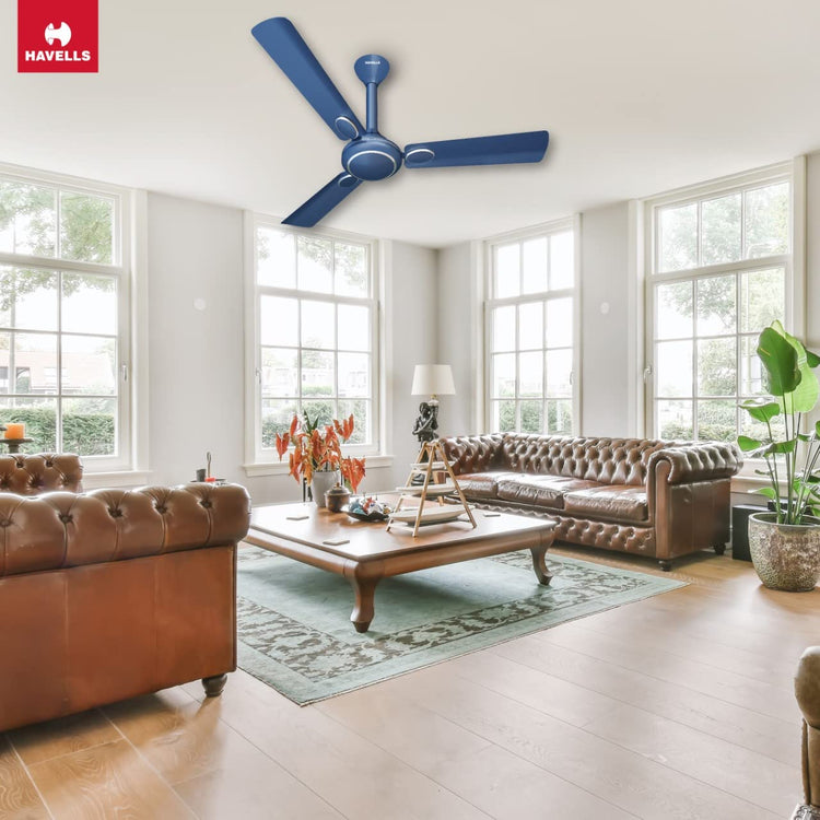 Havells Fusion Prime 1200mm Ceiling Fan (Indigo Blue, Pack of 2)