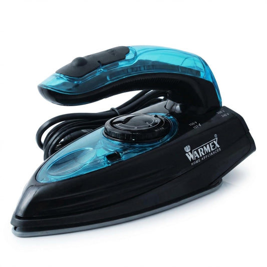 Warmex 1100W Mini Portable Travel Wet & Dry Steam Iron for Clothes with Foldable Handle, Horizontal & Vertical Steaming Press with 2 Different International Voltage 100V-127V & 220V-240V Setting