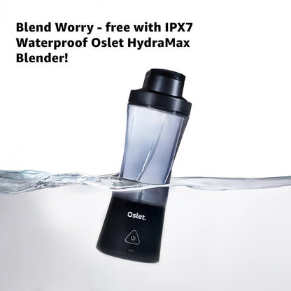 Oslet HydraMax 360W Portable Blender 700ml | 22,000 RPM | 6000mAh Battery (35+ Blends) | 6 Stainless Blades | Fast Charging | BPA-Free | Waterproof | Multi-Purpose for Smoothies, Shakes & Baby Food