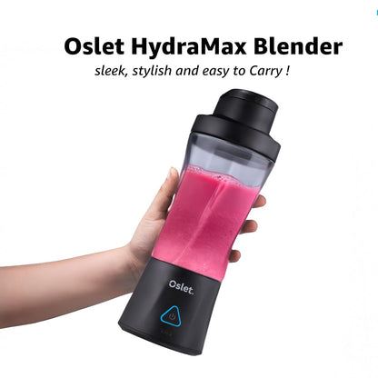 Oslet HydraMax 360W Portable Blender 700ml | 22,000 RPM | 6000mAh Battery (35+ Blends) | 6 Stainless Blades | Fast Charging | BPA-Free | Waterproof | Multi-Purpose for Smoothies, Shakes & Baby Food