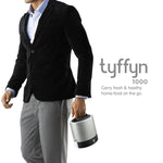 VAYA TYFFYN Lunch Box for Office for Men, with Polished Stainless Steel Containers,1000ml Vacuum Insulated Hot Lunch Box Without BagMat, Leakproof Hot Tiffin Box with 3 Compartments,Silver
