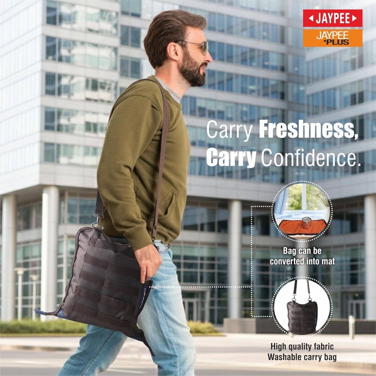 Jaypee Plus Steamline Electric Lunch Box Stainless Steel containers 300X3 ml with Bag, Power Cord & Measuring Cup Lunch Box for Offfice Reheat Food in 15 Minute Auto Cut steam Technology,Grey Green