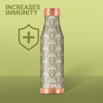 MILTON Amaya Copper Drinkware Gift Set, 99.9% Pure Copper Water Bottle 850 ml each,2 Tumbler 280 ml each, Leak-Proof Design,Ayurveda Health Benefits, Boosts Immunity, Heart Health & Anti-Aging, Royal