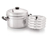 Komal Small Idly Cooker with 4 x 4 Idly Stand,Silver