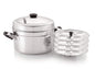 Komal Small Idly Cooker with 4 x 4 Idly Stand,Silver