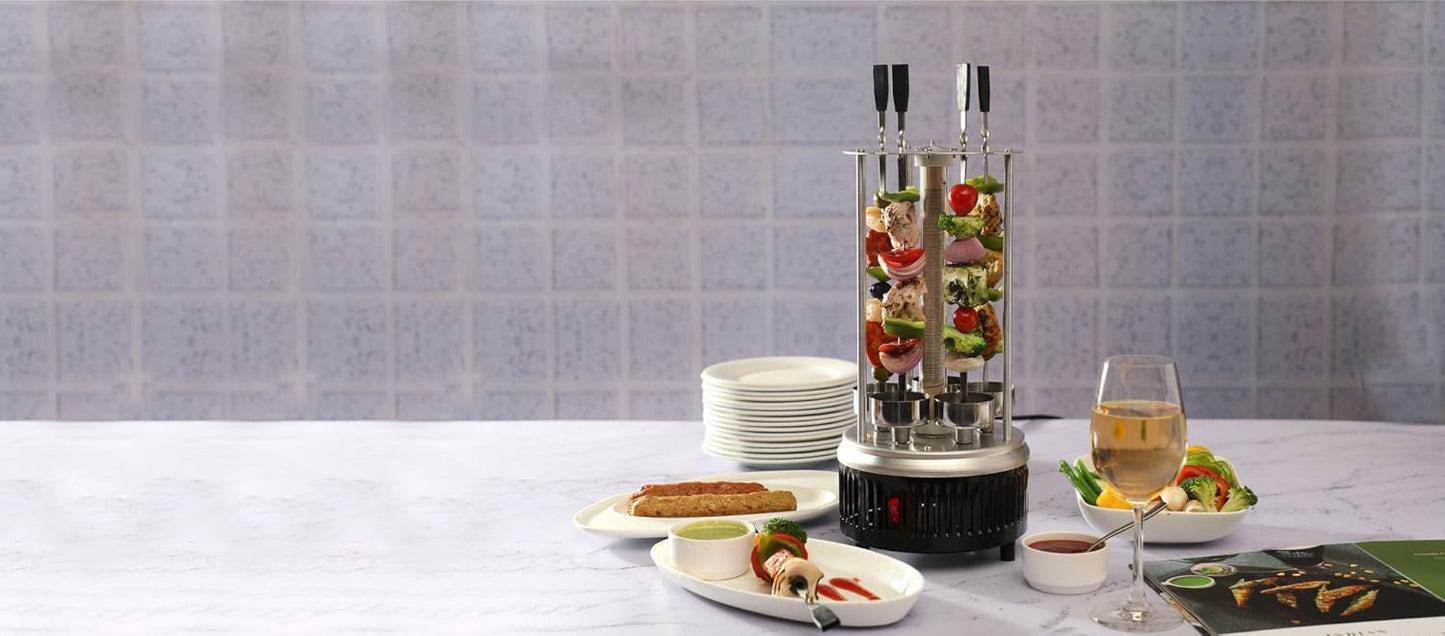 Clearline Electric Grill Tandoor Vertical Rotisserie Grill- Barbecue - Kabab Tikka Maker,Black