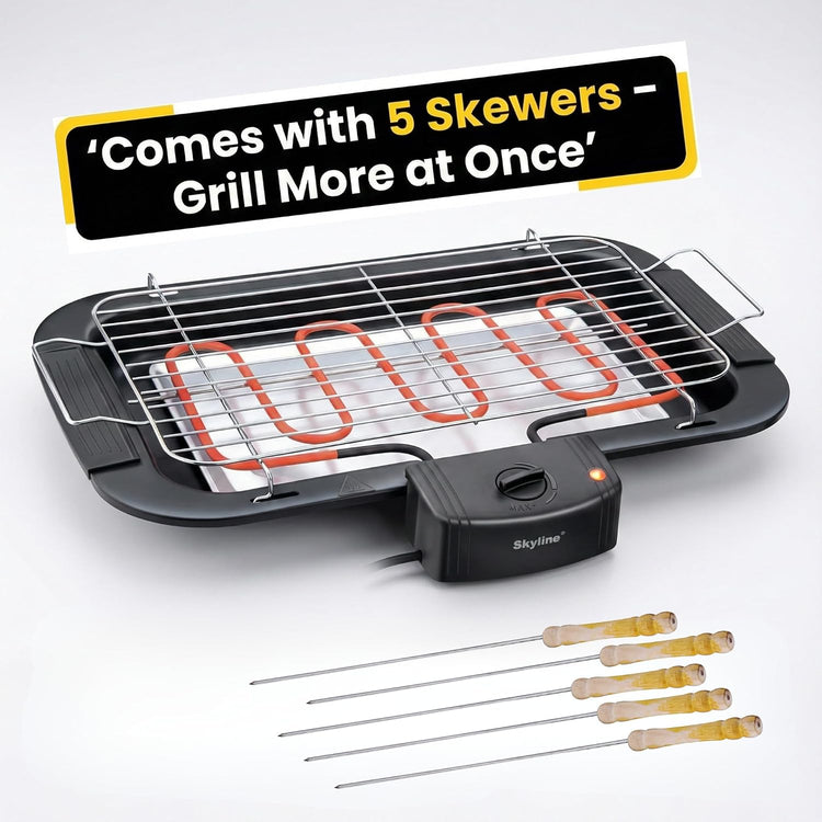 Skyline VTL-4545 2000-Watt Barbeque Grill (Black)