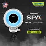 Symphony SPA Geyser 25 Litre 5 Star BEE Rating Water Heater | Hair Fall Control Smart Geyser | PUROPOD Filter | 2KW Heating | Glassline Tank | Free Installation