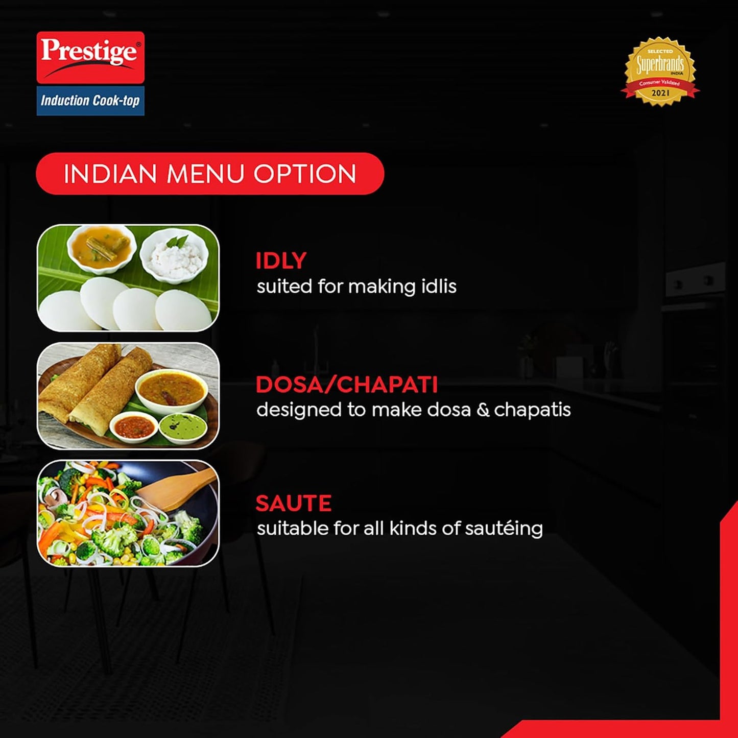 Prestige PIC 31.0 V4 2000W Induction Cook-Top(Black, Automatic Whistle Counter, Power Saving Technology)