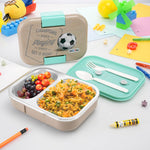 Nayasa Marco 2 Compartment Stainless Steel Insulated Lunch Box for Kids Boys | Football Champion Print | Vacuum Sealed Leak Proof Tiffin Box | 650 ml | Grey