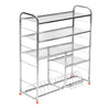 Stainless Steel 5 Shelf 31x30 inches Wall Mount Kitchen Utensils Rack | Dish Rack with Plate & Cutlery Stand | Modular Kitchen Storage Rack | Kitchen Organizer