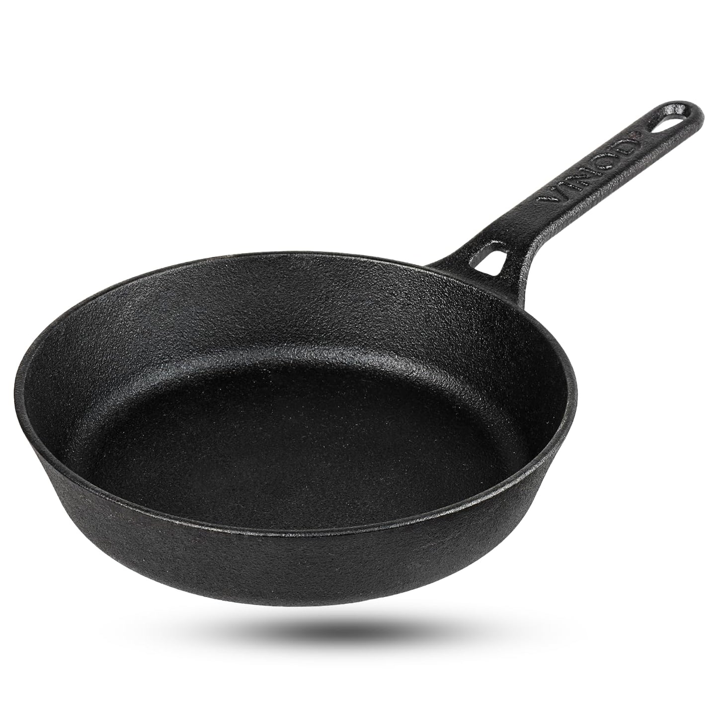 Vinod Legacy Pre-Seasoned Cast Iron Frypan - 20 cm | Non-Toxic | Enamel-Free & Coating-Free | Gas Compatible | Black