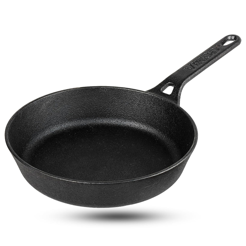 Vinod Legacy Pre Seasoned Cast Iron/Loha Frypan - 22 cm | Naturally Non Stick Skillet Pan for Frying | 100% Pure | Toxin Free, Enamel Free | Rust Proof | Gas Base