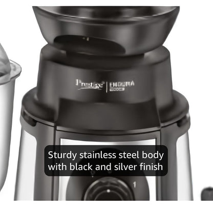 Prestige Endura Pro 1000 Watt Multi Functional Mixer Grinder | Heavy-Duty Ball Bearing Copper Motor | 6 Jars with Food Processing Attachments | 14 Functions in One | 5Y Motor Warranty