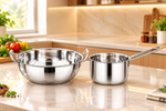 **Vivanta Stainless Steel Kadai & Sauce Pan Combo Set – Premium Stainless Steel Cookware Set for Kitchen**