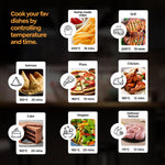 Prestige Nutrifry Electric Digital Air Fryer| 80% less Oil Consumption|4.5L Capacity |1200 Watts Power|Fry,Grill,Roast,Bake,Reheat|Digital Display with 8 Preset Menu|Easy to Clean Frying Basket|Black