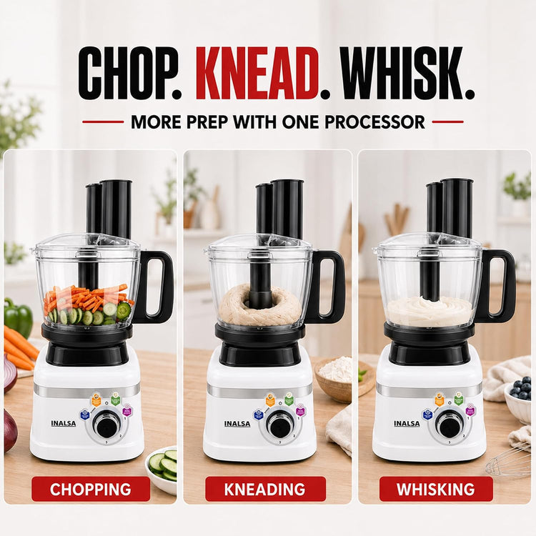 INALSA Mixer Grinder + food Processor|900W|7 Yr Warranty On Motor|Triton FP