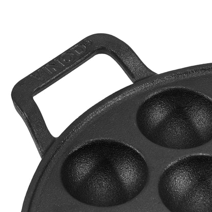 Vinod Legacy Cast Iron Paniyarakkal Pan-15 Cups,25cm | Pre-Seasoned, Heavy-Duty Appam Patra | Naturally Non-Stick, Durable & Even Heating | Ideal for Paniyaram, Paddu, Kuzhi Paniyaram | Gas Stove Safe