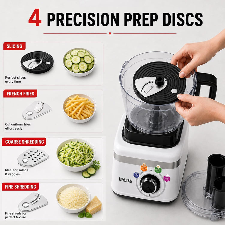 INALSA Mixer Grinder + food Processor|900W|7 Yr Warranty On Motor|Triton FP