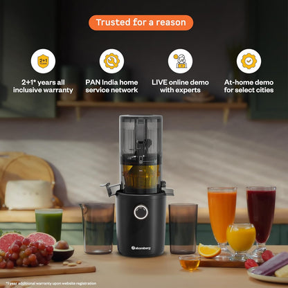 Atomberg Althea Cold Press Juicer | High Nutrition | Easy Assembly & Cleaning | Intelligent Auto Reverse | Advanced Safety Features | Ideal for Fruit, Veggie Juices & Nut Milks