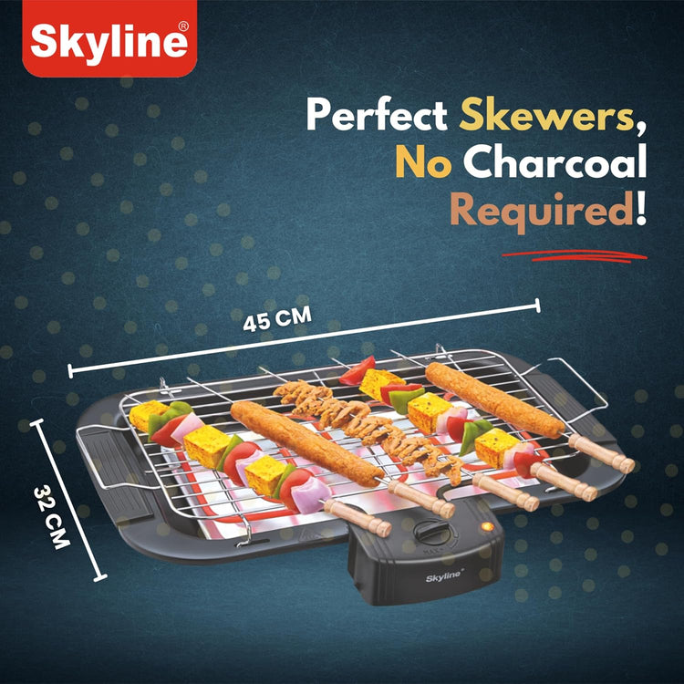 Skyline VTL-4545 2000-Watt Barbeque Grill (Black)