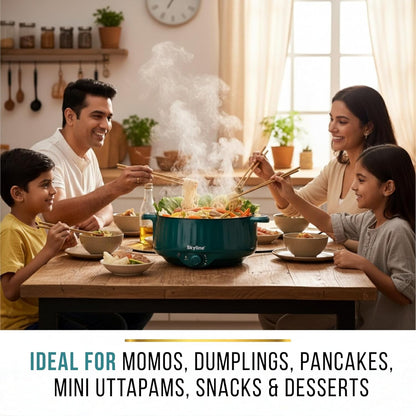 Skyline Momos & Multimaker, 800W Versatile Cooking Appliance for Dumplings, Pancakes, and More