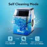 AGARO Galaxy Ice Cube Maker Machine 3.2 litre Countertop, 2 Ways to Add Water, 24 Pcs Ready in 13 Mins, Self-Cleaning Portable Compact, with Ice Scoop & Basket, Perfect for Home/Kitchen/Office/Bar