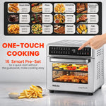 INALSA Crisp Pro 24 Air Fryer Oven 24 Litre 1700W|Digital Display|16 Preset Functions|Rotisserie,OTG,Convection Oven|220°C Max Temp|Oil-Free Cooking|With Crumb Tray, Skewer Rods & More|2 Yr Warranty