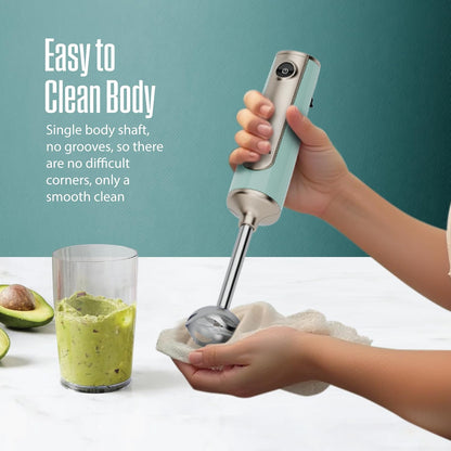 Havells CRAFT Hand Blender|50% Quieter Operation|Easy Blending with 300W|Food Grade Material - SS304 Shaft and Blade|Ergonomic One Button Operation|2Yrs Manufacturer Warranty(Blue & Gold)