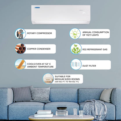 Bluestar 1.5 Ton 2 Star Fixed Speed Split AC FB218DNU ( 1.5 Ton,2 Star )