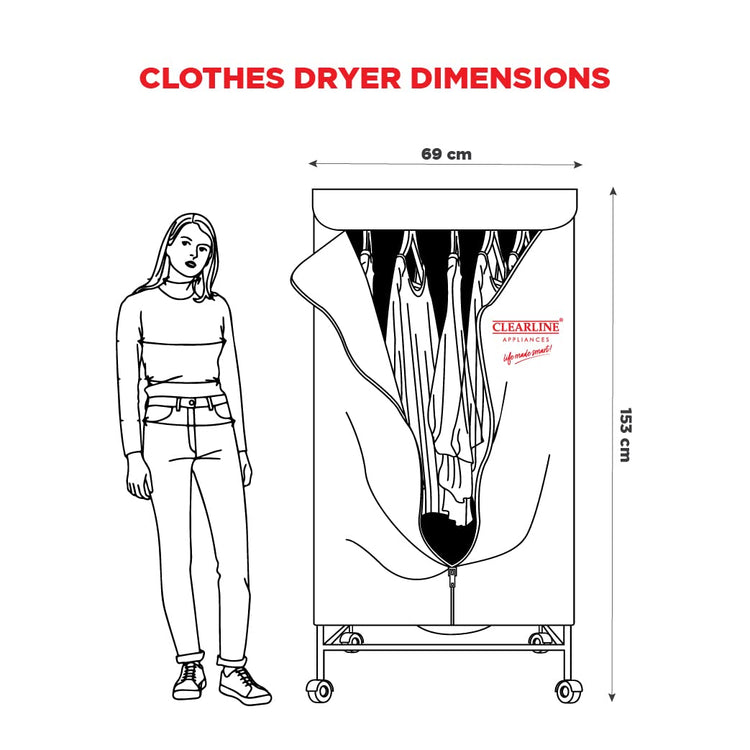 Clearline Amazing Electric Aluminium Clothes Dryer Stand | Foldable Indoor Laundry Drying Rack