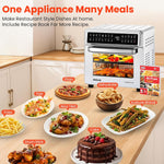 INALSA Crisp Pro 24 Air Fryer Oven 24 Litre 1700W|Digital Display|16 Preset Functions|Rotisserie,OTG,Convection Oven|220°C Max Temp|Oil-Free Cooking|With Crumb Tray, Skewer Rods & More|2 Yr Warranty