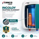 Essco Bria 25 Litre Vertical Storage Water Heater | 2 KW | 8 Bar Pressure | 5 Star Rating | Glass Lined Tank | Incoloy Heating Element | 7 Year Tank Warranty
