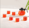 Borosil Prime Tea Set 5 N Glass Kettle 1l+4 Vision Mug 190ml Bgfgbcom0012 - Capacity: 1 Ltr + 190 Ml Milliliter (Ml)
